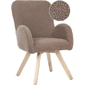 Beliani BJARN - Fauteuil - Bruin - Bouclé