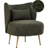 Beliani OTSBY II - Fauteuil - Donkergroen - Bouclé