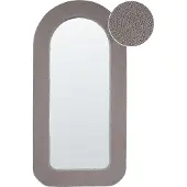 Beliani CERVON - Wandspiegel - Taupe - 60 x 120 cm - Bouclé