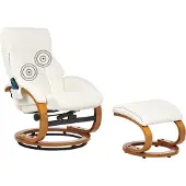 Beliani FORCE - Massagefauteuil - Wit - Kunstleer