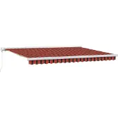 vidaXL Uitschuifbare luifel Rood en Zwart 450 × 300 cm