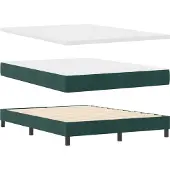 vidaXL Boxspring bed met hoofdeinde Donkergroen 190 x 140 cm Fluweel
