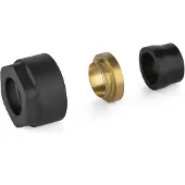 Plieger Koppelingen koper valvola 1/2" 15 mm mat zwart