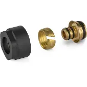 Plieger Koppelingen Meerlagenbuis Valvola 3/4" 16 mm Mat Zwart