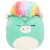 Squishmallows - Large Plush 35cm Teal Unicorn With Rainbow Hair