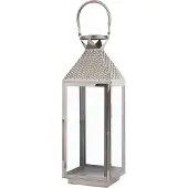 Beliani BALI - Lantaarn - Zilver 55 cm - RVS