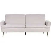 Beliani VETTRE - Slaapbank 3-zits - Beige - Fluweel