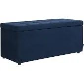 Beliani OREM - Ottomaan-Blauw-Polyester