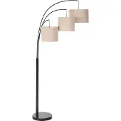 Beliani CARONI - Staande lamp - Beige/Zwart - Metaal