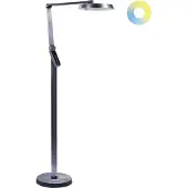 Beliani CARINA - Staande lamp - Grijs - Synthetisch materiaal