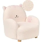 Beliani ZOAR - Kinderfauteuil - Off-white - Bouclé