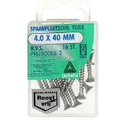 Deltafix spaanplaatschroef platkop / torx r.v.s. a2 3.0 x 25 mm 100 st.