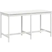 vidaXL Tuintafel 203,5x90x110 cm massief grenenhout wit