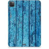 B2Ctelecom iPad Pro 11 (2024) Silicone Tablet Hoes Wood Blue