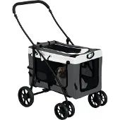 PawHut - Hondenbuggy - inklapbaar - afneembare mand - met ritssluiting