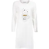 Temptation Dames Bigshirt - Made with Love Print - Wit - Maat S