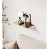 Nortiq T&B Wandplank / Planchet - geborsteld goud - 20 cm