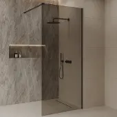 Best design Dalis inloopdouche 120cm gunmetal met mokka glas