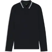 BOSS Heren Hbg Plisy Lange Mouwen Polo in Marineblauw