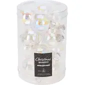 Home & Styling Kerstbal 35mm iriserend koker a 16 glas