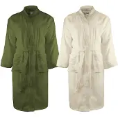 The One Towelling Luxe Badjas - 100% Katoen Crème / L/XL