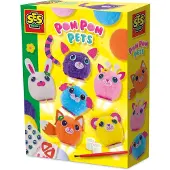 SES Creative Pompon Vriendjes - Dieren Knutselen met Vilt en Lijm - Vanaf 3 Jaar - Schoencadeautjes Sinterklaas