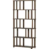 Woood Riss Boekenkast - Eikenhout - Naturel - 186x90x30
