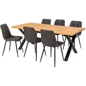 House Nordic Eetkamertafel Toulon Geolied Eikenhout 200cm