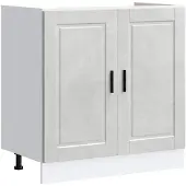 vidaXL Spoelbakonderkast Porto 80x46x81,5 cm bewerkt hout betongrijs