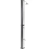 Beliani TOPOCALMA - Buitendouche op zonne-energie - Zwart/Zilver - PVC
