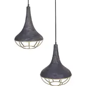 Beliani BAGMATI - Hanglamp - Zwart/Koper - Mangohout