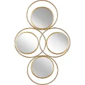 Shumee LESCAR - Wandspiegel - Goud - IJzer