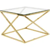 Beliani BEVERLY - Salontafel - Goud - Glas