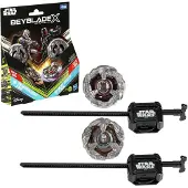 Hasbro Beyblade X en Star Wars-collab, The Mandalorian 3-60F vs. Moff Gideon 3-80N, multipackset, leeftijd 8+