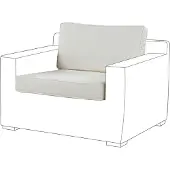 Beliani ARDEA - Tuinkussenhoezen set fauteuil - Wit - Polyester