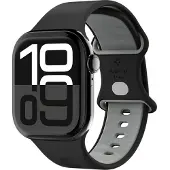 Spigen Nano Pop - Bandje Geschikt voor Apple Watch 1-10/SE - 42/41/40/38MM - Zwart