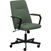 Beliani CAROGA - Bureaustoel - Donkergroen - Polyester