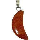 Ruben Robijn Jaspis rood edelsteen maanhanger 20 mm