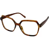 Vista Bonita Leesbril MIRA - Kleur Amber Dawn - Sterkte +4.50 - Moderne leesbril - Groot stevig montuur - Comfortabele pasvorm - Hoogwaardige leesglazen - Inclusief leuk brillenhoesje en poetsdoekje