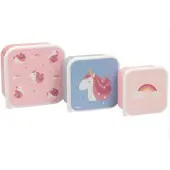 Tutete Snackdoos set 3 stuks - Eenhoorn -