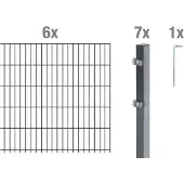 Alberts Dubbelstaafmat hekwerk Basisset Hoogte: 80 - 160 cm, totale lengte: 4 - 30 m, voor plaatsing in beton (set)
