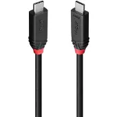 Lindy 37001, 1 meter, USB-C, USB-C, USB4 Gen 3x2, 40 Gbit/s, zwart