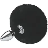 Whipsmart 'Fluffy Bunny Tail - Metal Butt Plug', 12 cm