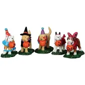 Lemax Kerstfiguur Trick or treating dogs set of