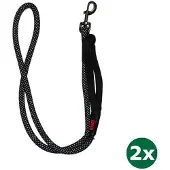 Kong hondenriem retriever touw zwart 2x 1,5 mtr