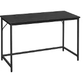 Vasagle Bureau met metalen frame, Zwart / 60 x 120 x 76 cm