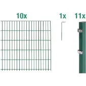 Alberts Dubbelstaafmat hekwerk Basisset Hoogte: 80 - 160 cm, totale lengte: 4 - 30 m, voor plaatsing in beton (set)