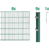 Alberts Dubbelstaafmat hekwerk Basisset Hoogte: 80 - 160 cm, totale lengte: 4 - 30 m, voor plaatsing in beton (set)