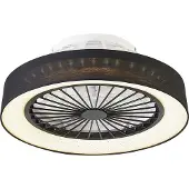 QAZQA Plafondventilator zwart met ster effect 48cm incl. LED dimbaar met afstandsbediening - Emily