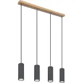 Globo Hanglamp Robby 4 Lichts Hout